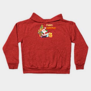 merry Christmas with santa claus Kids Hoodie